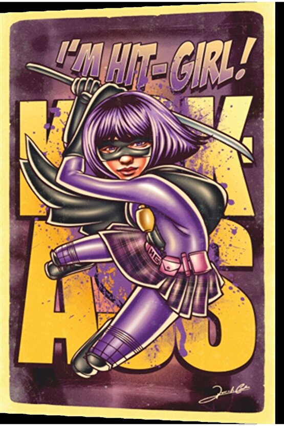 Hit Girl Sinema Retro Ahşap Poster