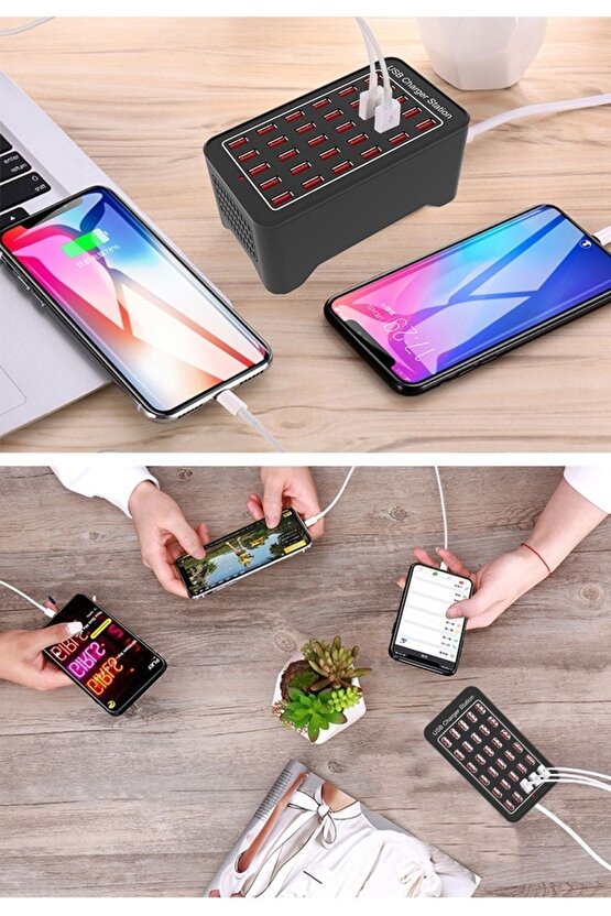 150w 30-port Usb Charger Statıon 30 Port Usb Şarj Istasyonu Çoklu Şarj Aleti