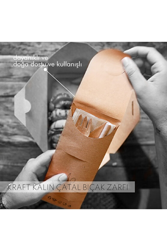 Kraft Çatal - Bıçak Kılıfı 100 lü Paket