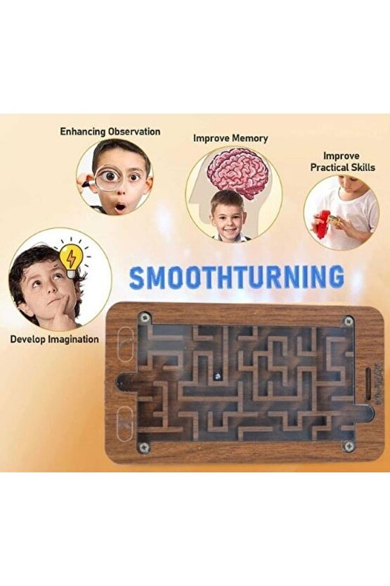 Ahşap Labirent Oyunu, Labirent Oyuncak, Zeka Oyunları, Çocuklara Hediye, Masa Aktivitesi
