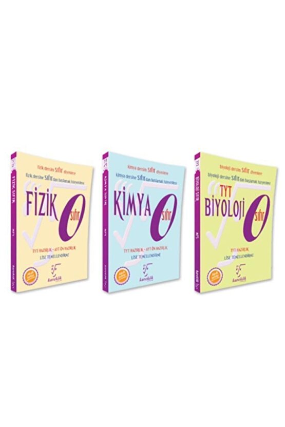 Sıfır Serisi Sayısal Kazandıran Full Set 3 Kitap Fizik Kimya Biyoloji