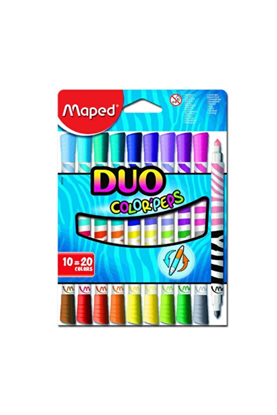 Color Peps Duo Çift Uçlu Keçeli Kalem 10 Renk 3154148470106