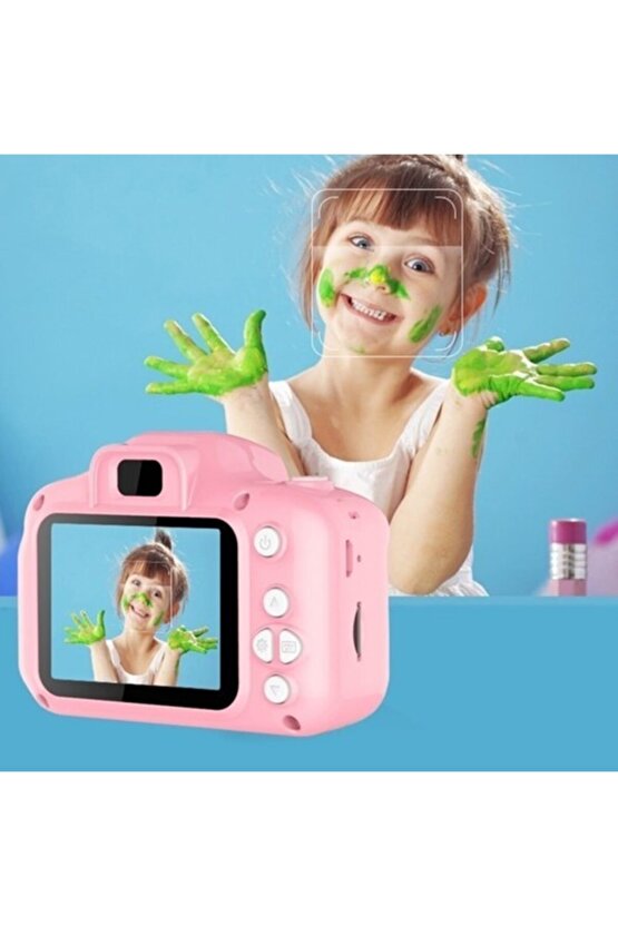 Dijital Ekranlı Çocuk Kamerası 1080p Hd Oyun Fotograf Video Kamera Hafıza Kartı Girişli