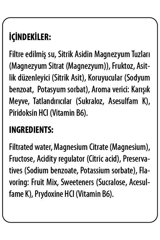Magnesium Liquid Magnezyum Shot 250 mg 20 Adet