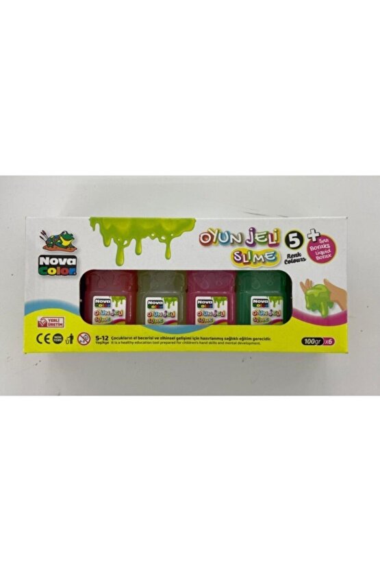 Oyun Jeli Slime 5 Renk + Sıvı Boraks Liquid Borax