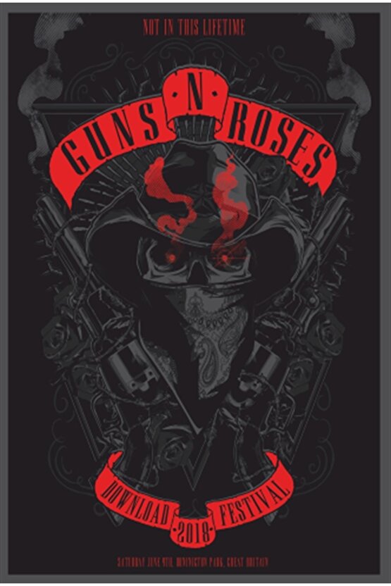 Guns N Roses -6 Müzik Grubu Retro Ahşap Poster