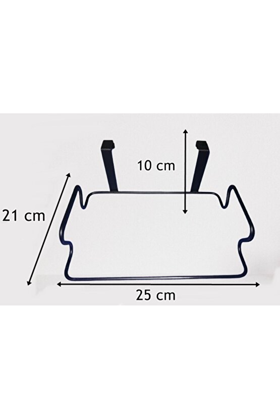 Siyah Renk, Lüks Çöp Poşeti Tutucu, Dolap Kapağına Asılabilen Metal Poşetlik, Organizer
