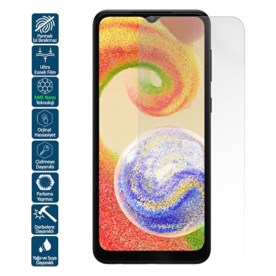 Wontis Samsung Galaxy M04 Mat Parmak Izi Bırakmayan Nano Ekran Koruyucu Film