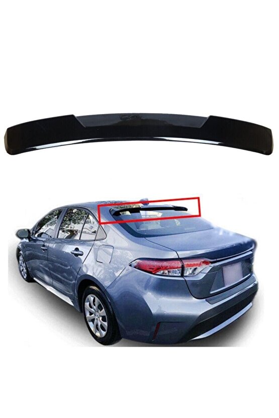 Toyota corolla cam üstü spoiler pianoblack boyalı 2019+