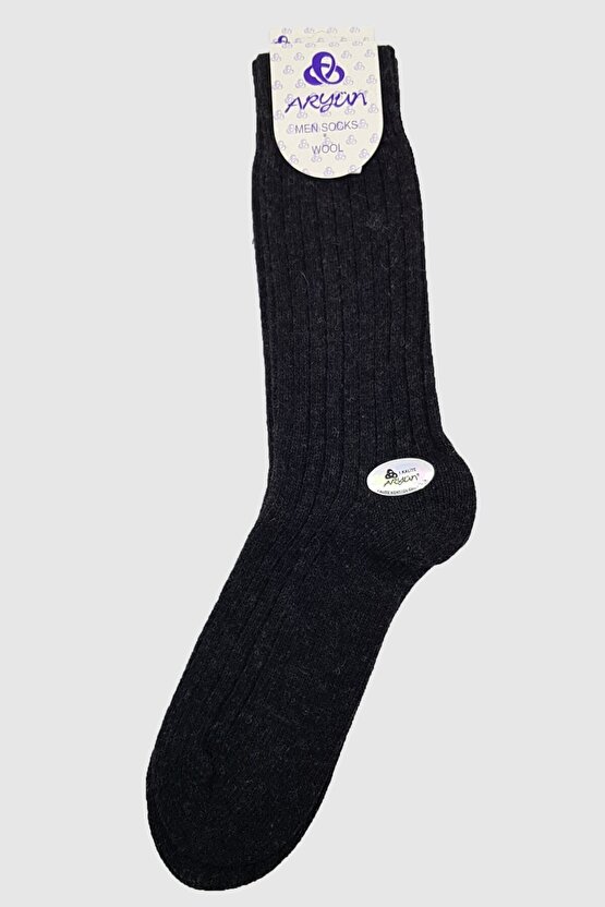 Erkek Yün Çorap Füme