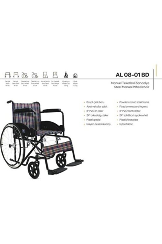 Yetişkin Manuel Tekerlekli Sandalye