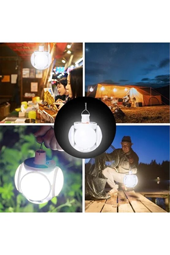 Solar Led Güneş Enerjili Yürüyüş ve Kamp için Gece Lambası Kamp Işığı