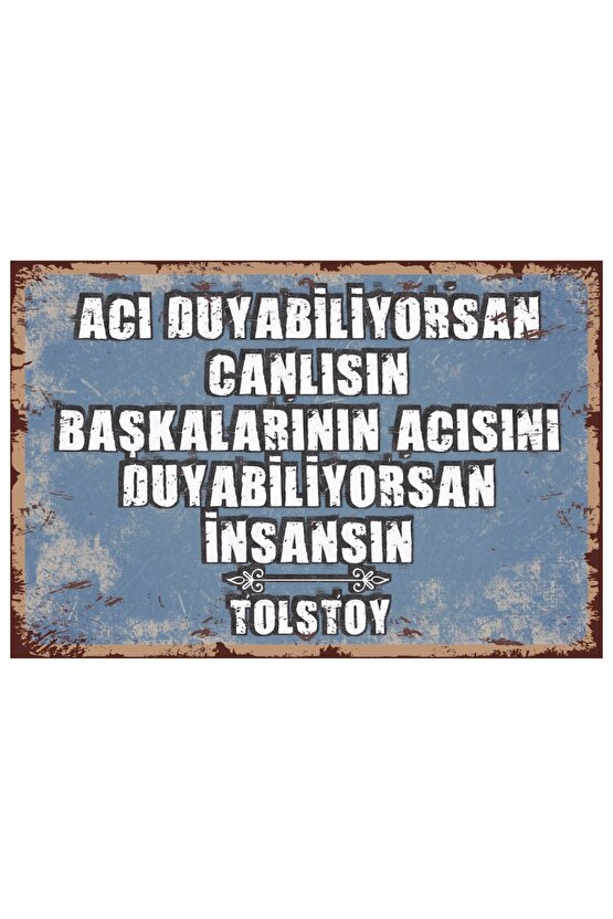 tolstoy edebiyat motivasyon sözleri duvar yazıları retro ahşap poster