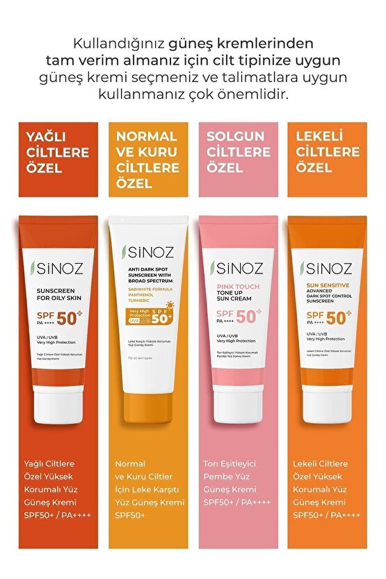 Spf 50 Leke Karşıtı Yüksek Koruyucu Yüz Güneş Kremi 50 ml Normal Ve Kuru Ciltler Için