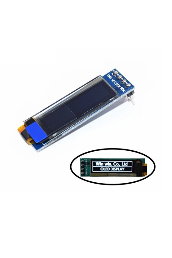 128x32 Oled Lcd Ekran 0.91 Inch Ssd1306 (arduino Uyumlu) - Beyaz