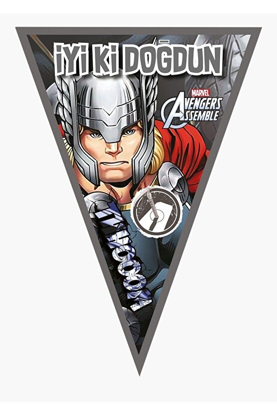Thor Avengers Flama 1 Adet 2 Metre Thor Doğum Günü Banner Flama Parti Malzemeleri