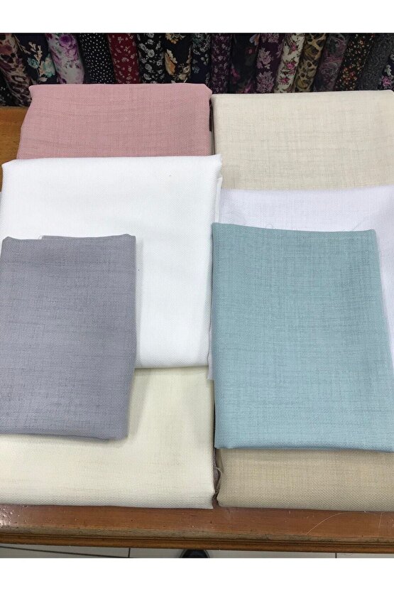 Linen Etamin Punch Ve Pano Kumaşı Krem 160x250