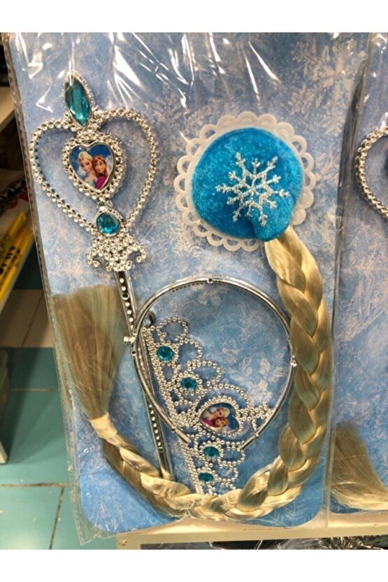 Elsa Frozen Taç Asa Saç Takım