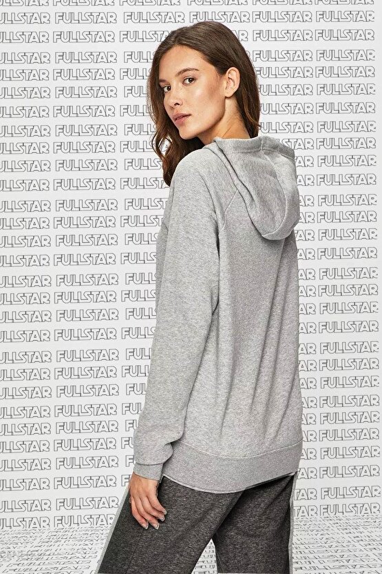 Sportswear Futura Essential Fleece Hoodie Kapüşonlu Gri Kadın Sweatshirt