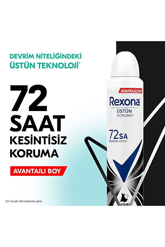 Kadın Sprey Deodorant Invisible Beyaz Iz Sarı Leke Karşıtı 72 Saat Kesintisiz Üstün Koruma 20