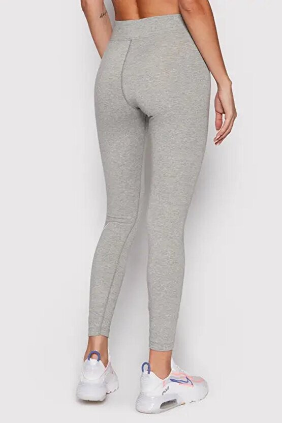 Sportswear Essential Cotton Swoosh Leggings Gray Pamuklu Kadın Taytı Gri