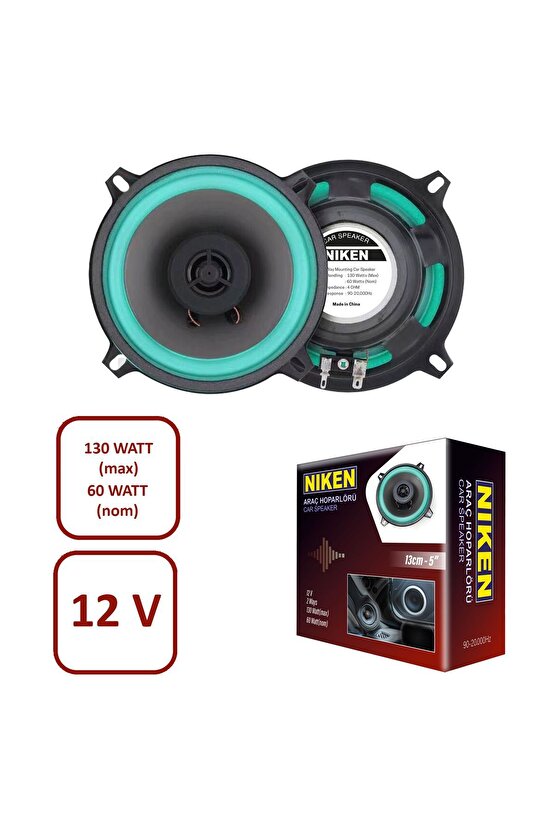 Araç Hoparlörü 13cm 5inç 4 Ohm 130 Watt 1 Adet