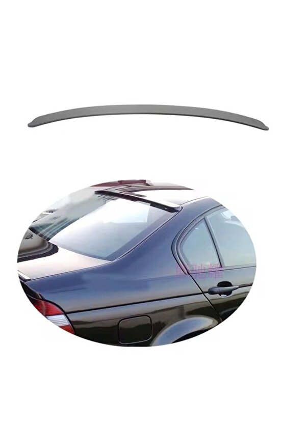 Bmw E46 Cam Üstü Spoiler Siyah Boyalı Plastik 1998  2005