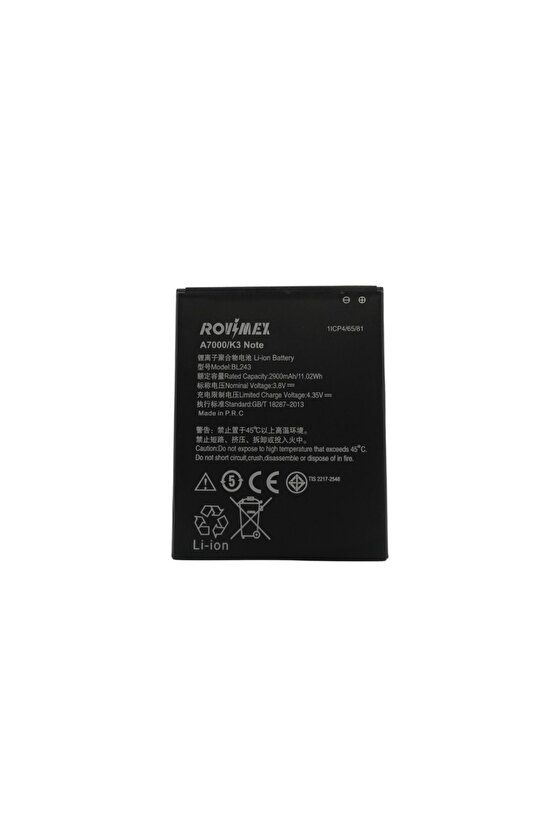 Lenovo A7000 (bl243) Rovimex Batarya Pil