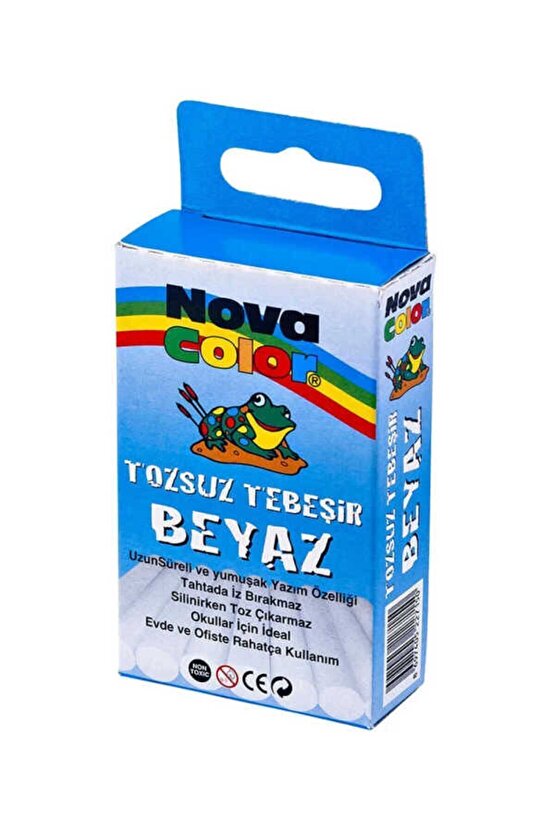 Tozsuz Beyaz Tebeşir 10lu (NC-4110)