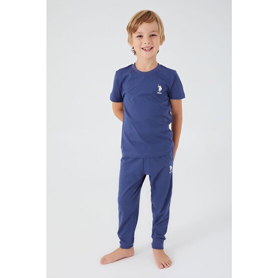 U.s. Polo Assn Chirping Koyu Mavi Erkek Çocuk Kısa Kol Pijama Takım