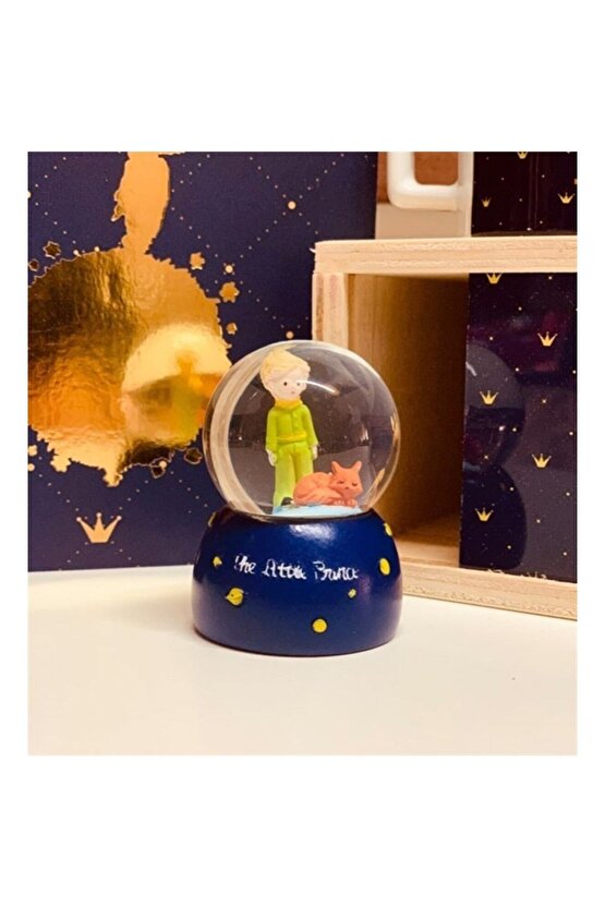 Mini Boy Küçük Prens Kar Küresi Işıklı 6.5 cm Dekoratif Hediyelik