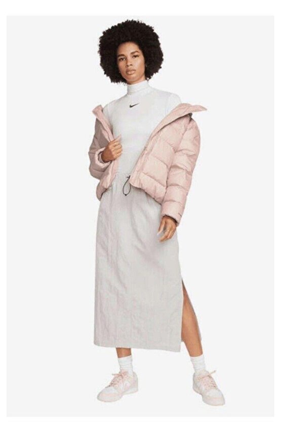 Womens Storm Fit Pink Puffer Down Warm Winter Jacket Coat Somon Pembe Şişme Mont Dq5903-601