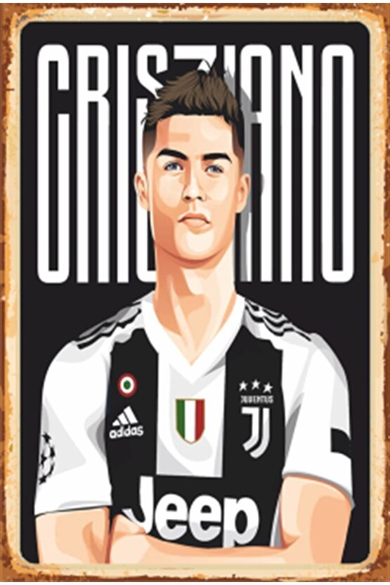Ronaldo Retro Ahşap Poster