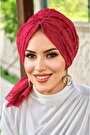 Bordo Çiçek Dantel