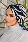 Lacivert Zebra Desen