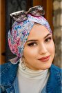 Mavi Kırmızı Desenli Çapraz