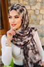 Kahve Vizon Batik Desen