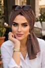 Kahverengi Simli Abiye