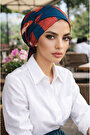 Lacivert Bordo Desen