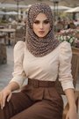 Kahve Taş Rengi Geometrik Desen