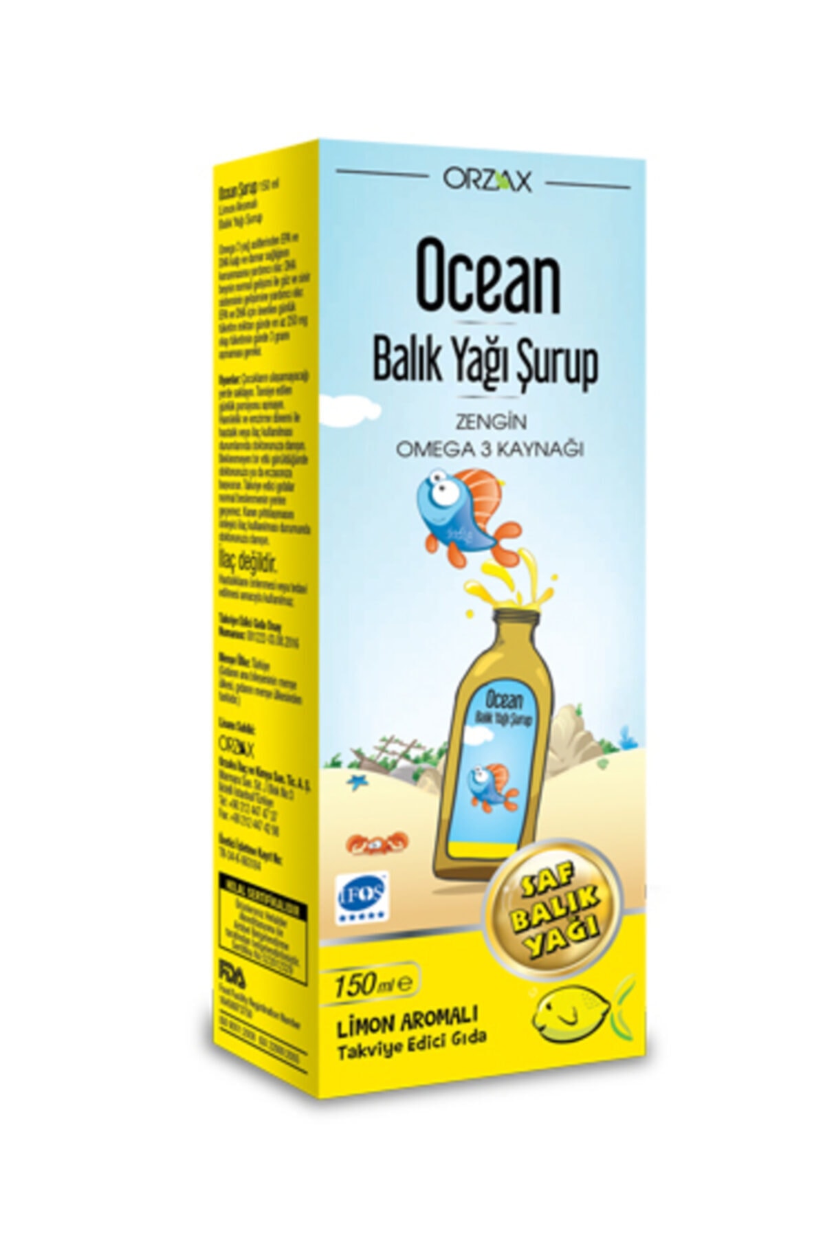 Ocean Ocean Omega3 Şurup 150 ml Limon