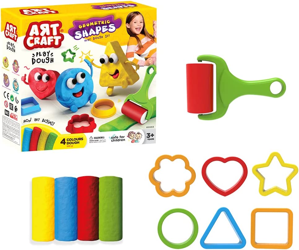 DEDE Art Craft Oyun Hamuru Setleri 200 gr. (4 Adet Hamur ve Setleri) Hamur Modelleri Zararsız Hamur