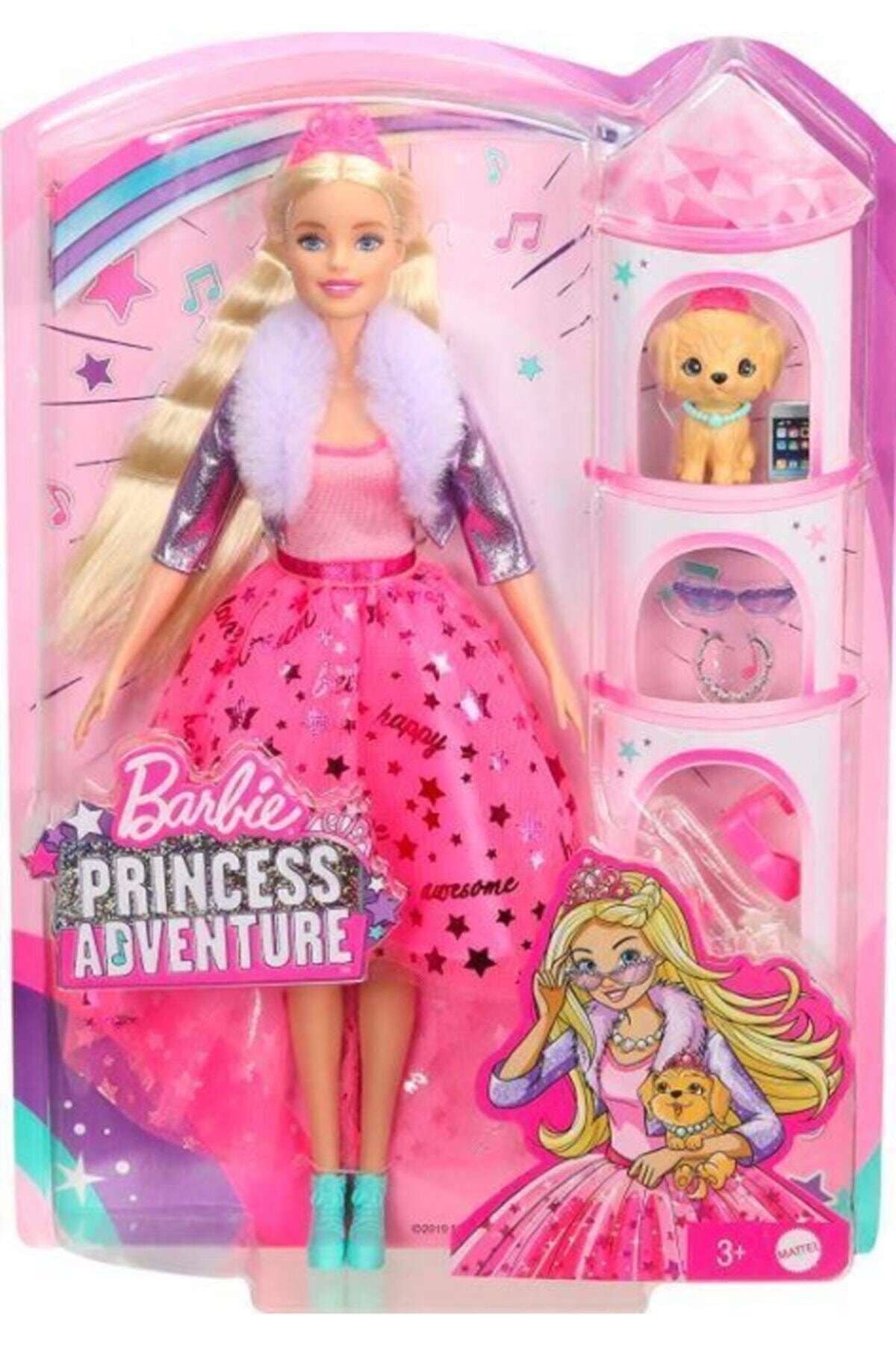 Barbie ® Prenses Macerası™ Prenses Tarzı Bebeği (30 cm boyunda) Yavru köpeği ile 3-7 yaş için GML76