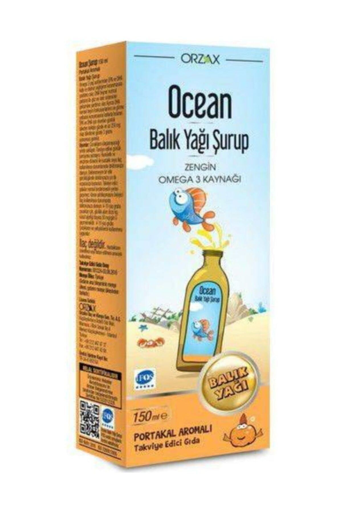 Ocean Ocean Balık Yağı Şurup (Portakal Aromalı) 150ml Ocean Omega 3 Portakal Aromalı Şurup 150 ml