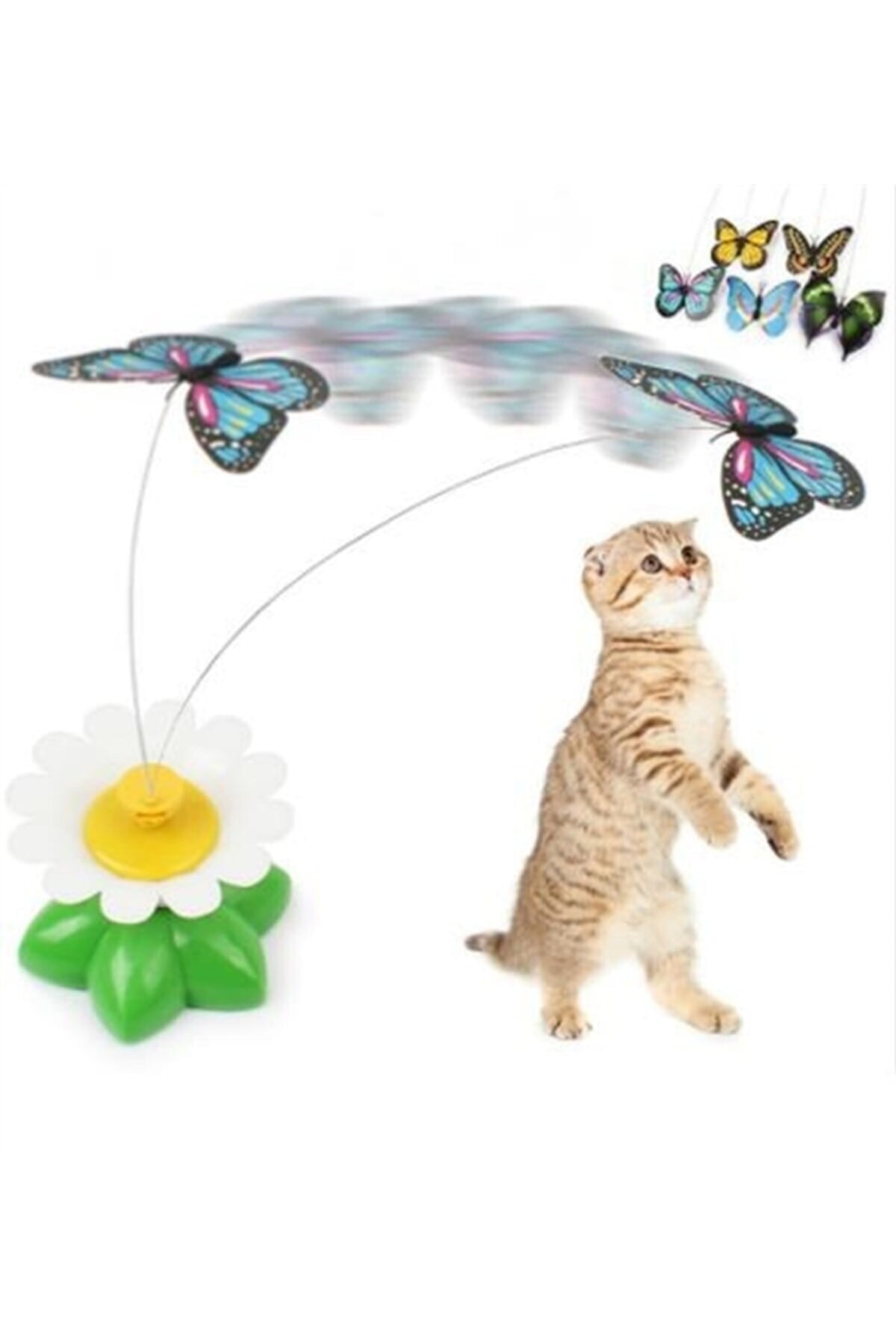 GizDa Hareketli Pilli Kelebek Kedi Oyuncağı