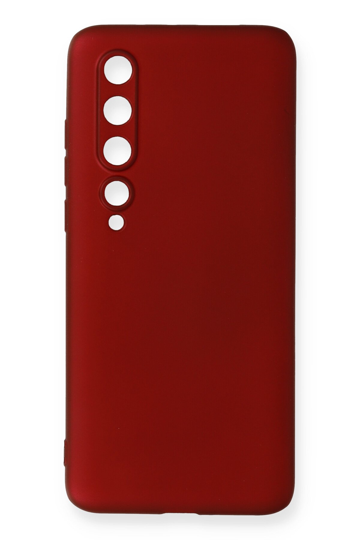 NewFace Newface Xiaomi Mi 10 Kılıf Premium Rubber Silikon - Bordo