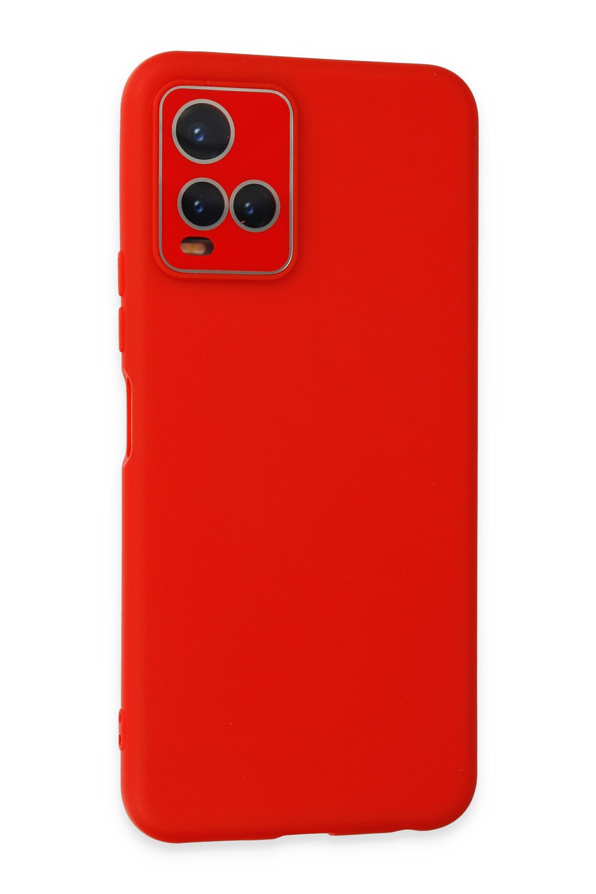 NewFace Newface Vivo Y21S Kılıf Lansman Glass Kapak - Kırmızı