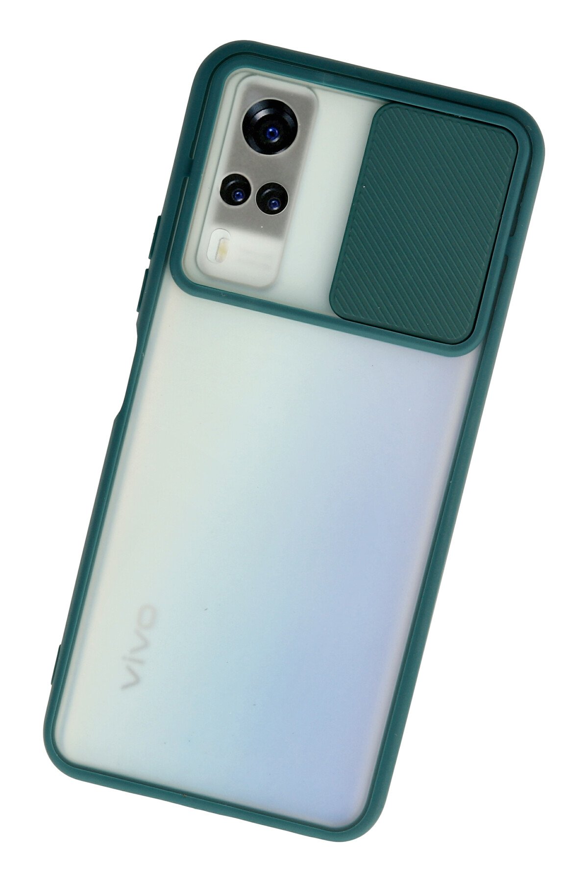 NewFace Newface Vivo Y51A Kılıf Palm Buzlu Kamera Sürgülü Silikon - Yeşil