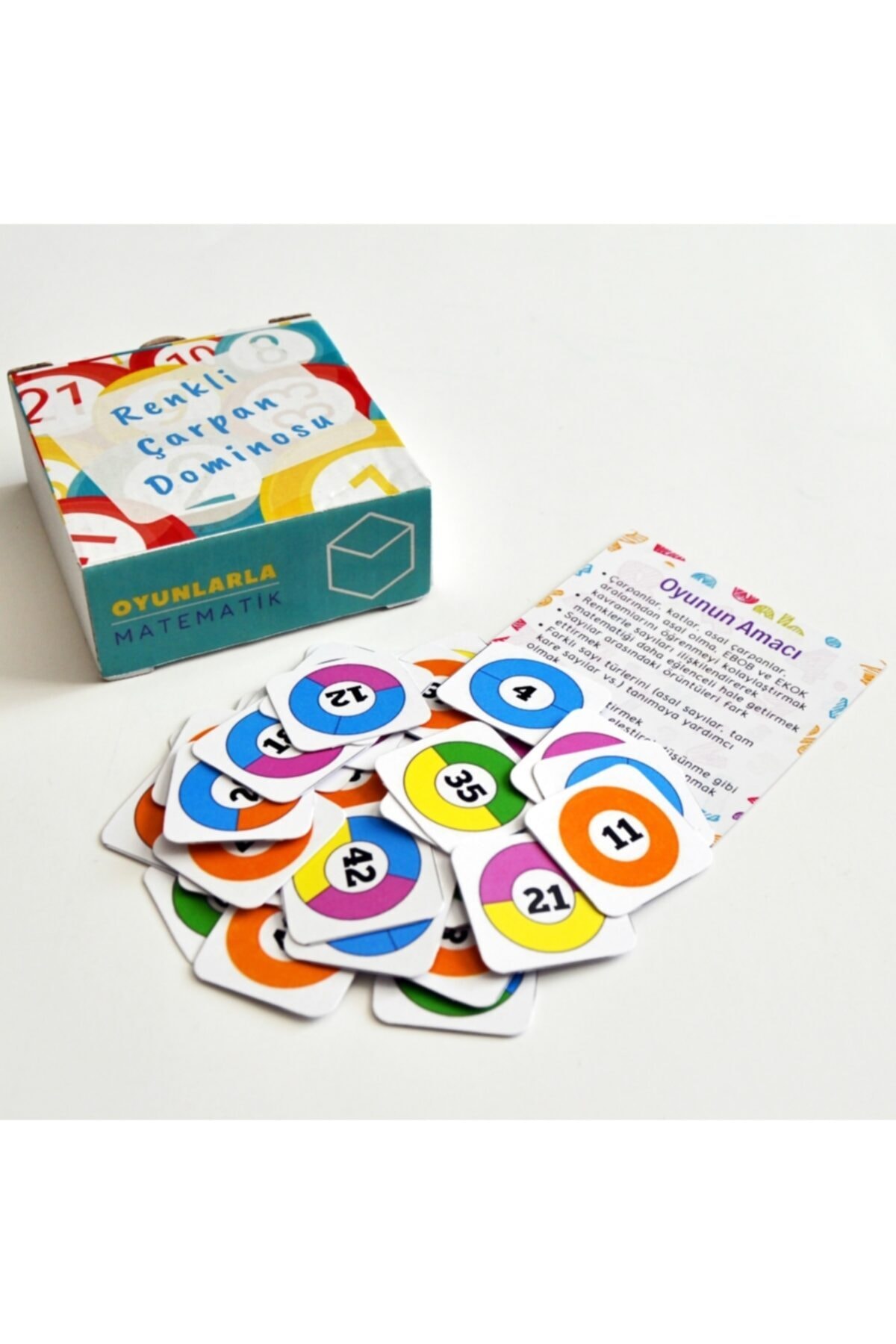 Oyunlarla Matematik Renkli Çarpan Dominosu - Matematik Işlem Sayılar Beceri Gelişim Eğitici Akıl Zeka Mantık Oyunu