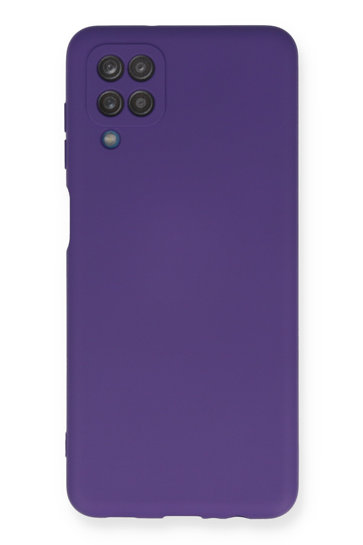 NewFace Newface Samsung Galaxy A12 Kılıf Nano içi Kadife Silikon - Mor